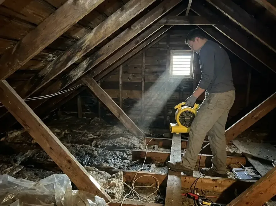 attic-water-damage-drying-proc-007 — frequently asked questions, Emergency Water Extraction & 24/7 Flood Response in Montros…
